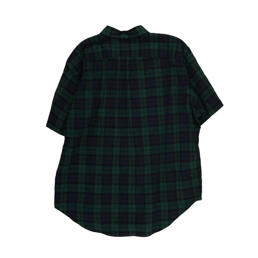 NEW Polo Ralph Lauren Plaid Button Down Men's Size XXL Green Navy 100% Cotton